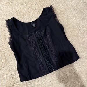 New For Love and Lemons Lace Clasp Corset Tank Top - Size Medium